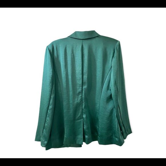 🌺host PICK🌺INC International Concepts Emerald Run Satin Blazer NWT - Picture 3 of 5